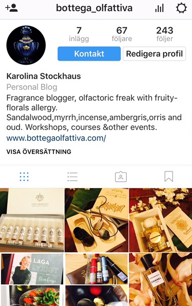 Bottega Olfattiva debuterar på Instagram ;)