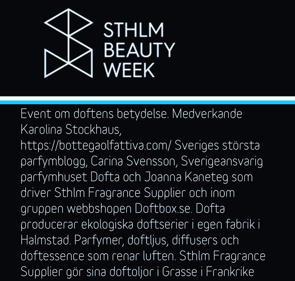 Stockholm Beauty Week feat. Bottega Olfattiva
