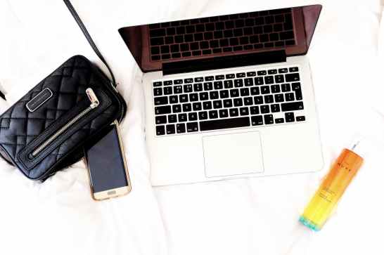 black and white laptop computer